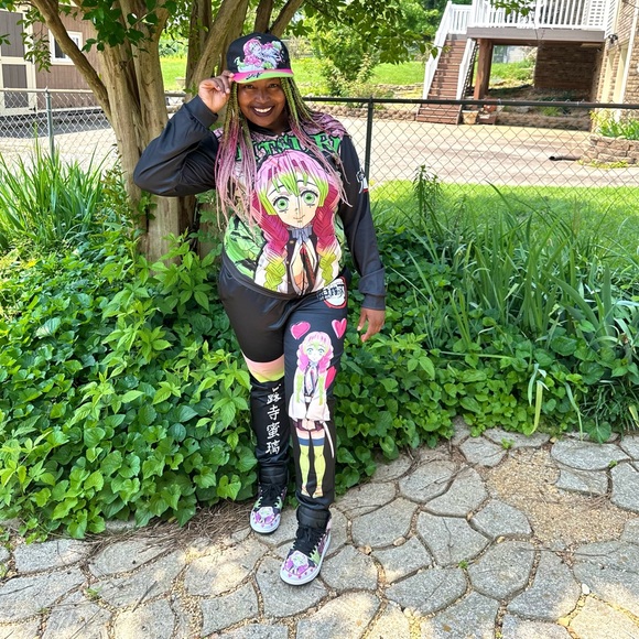 Mitsuri Kanroji Jogger Pants Custom Anime Kimetsu Sweatpants 3XL - Picture 15 of 16